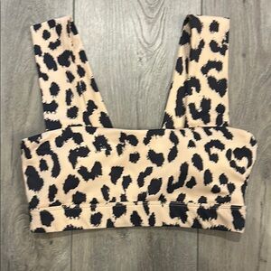 Leopard Print Sports Bra / Cropped Top - XS